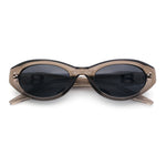 Womens Luxe Mod Fashion Oval Thick Plastic Sunglasses