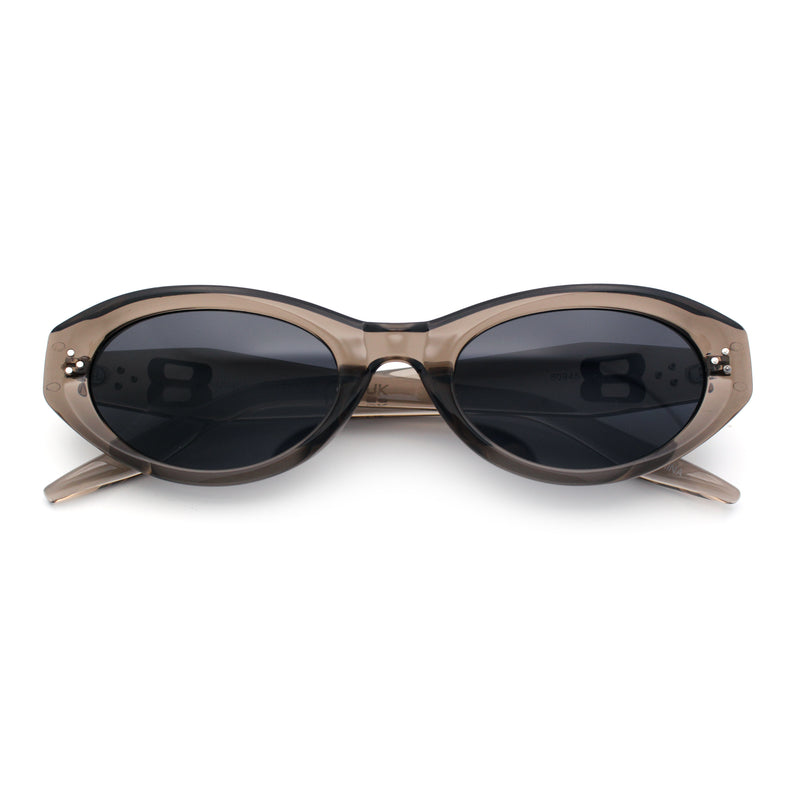 Womens Luxe Mod Fashion Oval Thick Plastic Sunglasses