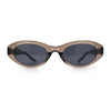 Womens Luxe Mod Fashion Oval Thick Plastic Sunglasses
