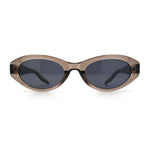 Womens Luxe Mod Fashion Oval Thick Plastic Sunglasses