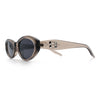 Womens Luxe Mod Fashion Oval Thick Plastic Sunglasses
