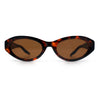 Womens Luxe Mod Fashion Oval Thick Plastic Sunglasses