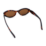 Womens Luxe Mod Fashion Oval Thick Plastic Sunglasses