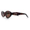 Womens Luxe Mod Fashion Oval Thick Plastic Sunglasses