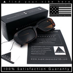 Womens Luxe Mod Fashion Rectangle Beveled Thick Plastic Sunglasses