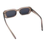 Womens Luxe Mod Fashion Rectangle Beveled Thick Plastic Sunglasses