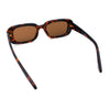 Womens Luxe Mod Fashion Rectangle Beveled Thick Plastic Sunglasses