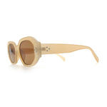 Womens Luxe Mod Fashion Octagon Beveled Thick Plastic Sunglasses