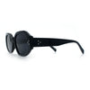 Womens Luxe Mod Fashion Octagon Beveled Thick Plastic Sunglasses