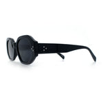 Womens Luxe Mod Fashion Octagon Beveled Thick Plastic Sunglasses