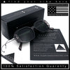 Womens Luxe Mod Fashion Octagon Beveled Thick Plastic Sunglasses