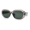 Womens Luxe Mod Fashion Octagon Beveled Thick Plastic Sunglasses