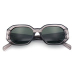 Womens Luxe Mod Fashion Octagon Beveled Thick Plastic Sunglasses