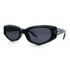 Womens Luxe Mod Fashion Cat Eye Beveled Thick Plastic Sunglasses