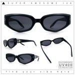 Womens Luxe Mod Fashion Cat Eye Beveled Thick Plastic Sunglasses
