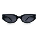 Womens Luxe Mod Fashion Cat Eye Beveled Thick Plastic Sunglasses