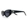 Womens Luxe Mod Fashion Cat Eye Beveled Thick Plastic Sunglasses