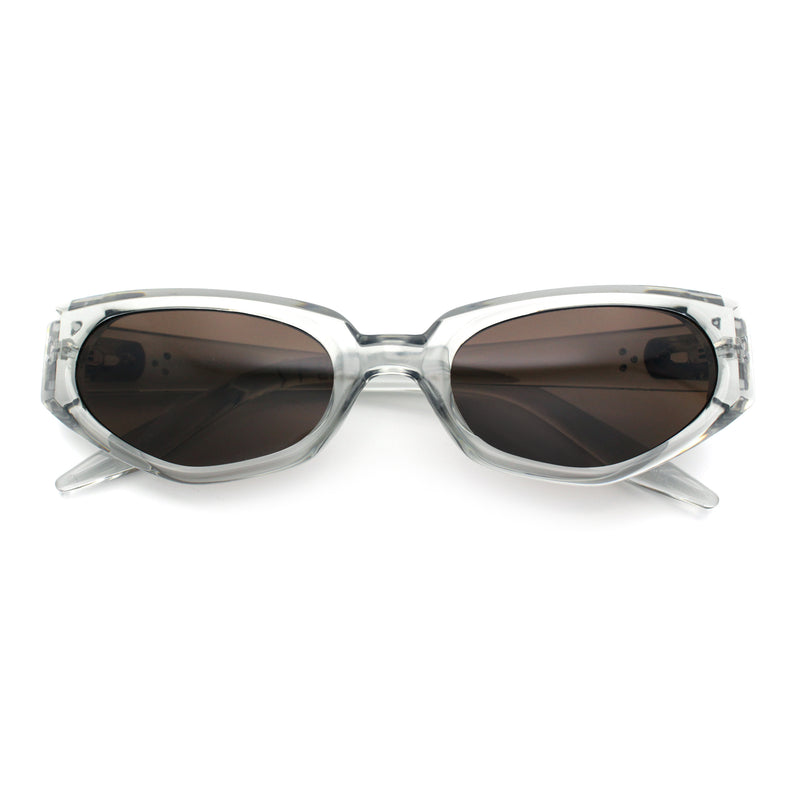 Womens Luxe Mod Fashion Cat Eye Beveled Thick Plastic Sunglasses