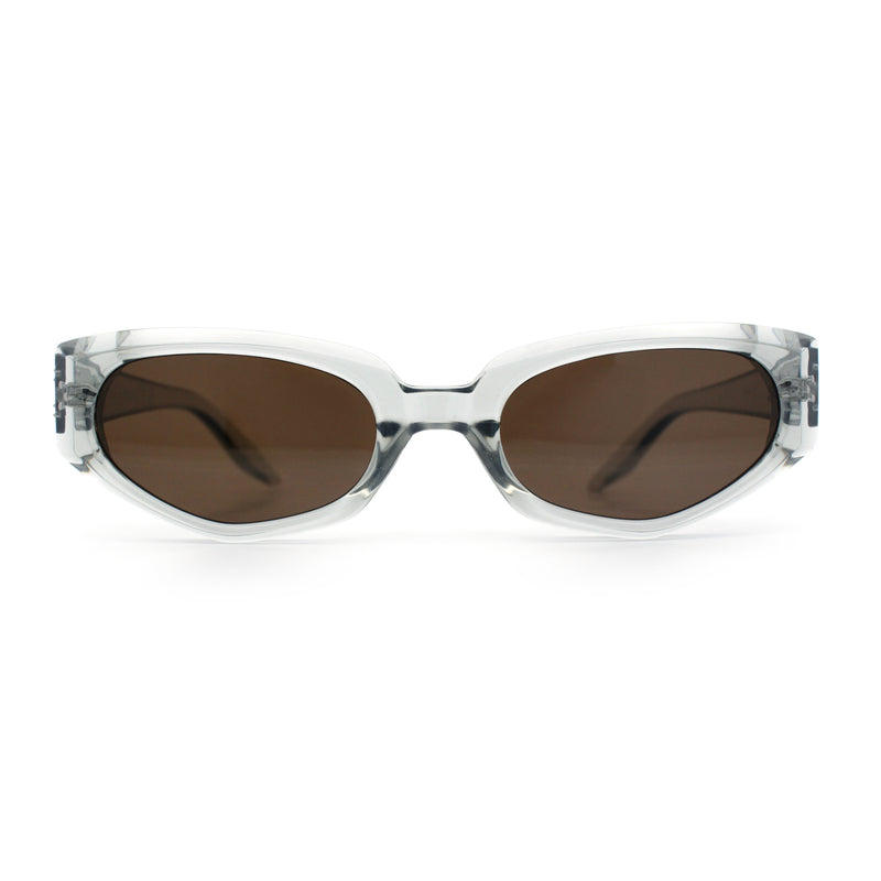 Womens Luxe Mod Fashion Cat Eye Beveled Thick Plastic Sunglasses