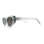 Womens Luxe Mod Fashion Cat Eye Beveled Thick Plastic Sunglasses