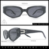 Womens Luxe Mod Fashion Cat Eye Beveled Thick Plastic Sunglasses
