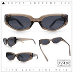 Womens Luxe Mod Fashion Cat Eye Beveled Thick Plastic Sunglasses