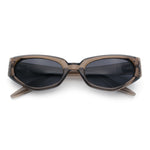 Womens Luxe Mod Fashion Cat Eye Beveled Thick Plastic Sunglasses