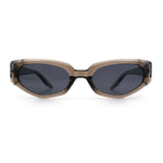 Womens Luxe Mod Fashion Cat Eye Beveled Thick Plastic Sunglasses