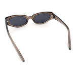 Womens Luxe Mod Fashion Cat Eye Beveled Thick Plastic Sunglasses