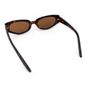 Womens Luxe Mod Fashion Cat Eye Beveled Thick Plastic Sunglasses