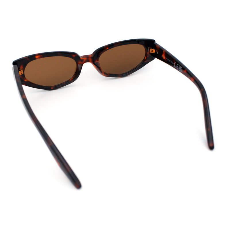 Womens Luxe Mod Fashion Cat Eye Beveled Thick Plastic Sunglasses