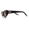 Womens Luxe Mod Fashion Cat Eye Beveled Thick Plastic Sunglasses