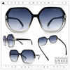 Womens Octagon Butterfly Designer Oversized Fashion Plastic Sunglasses