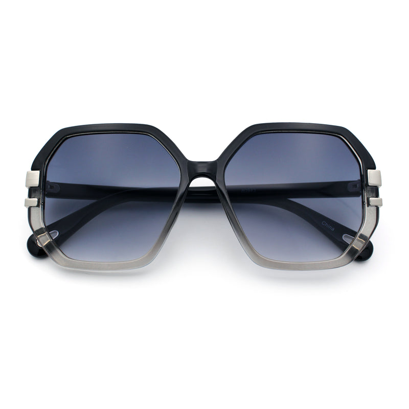 Womens Octagon Butterfly Designer Oversized Fashion Plastic Sunglasses