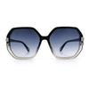 Womens Octagon Butterfly Designer Oversized Fashion Plastic Sunglasses