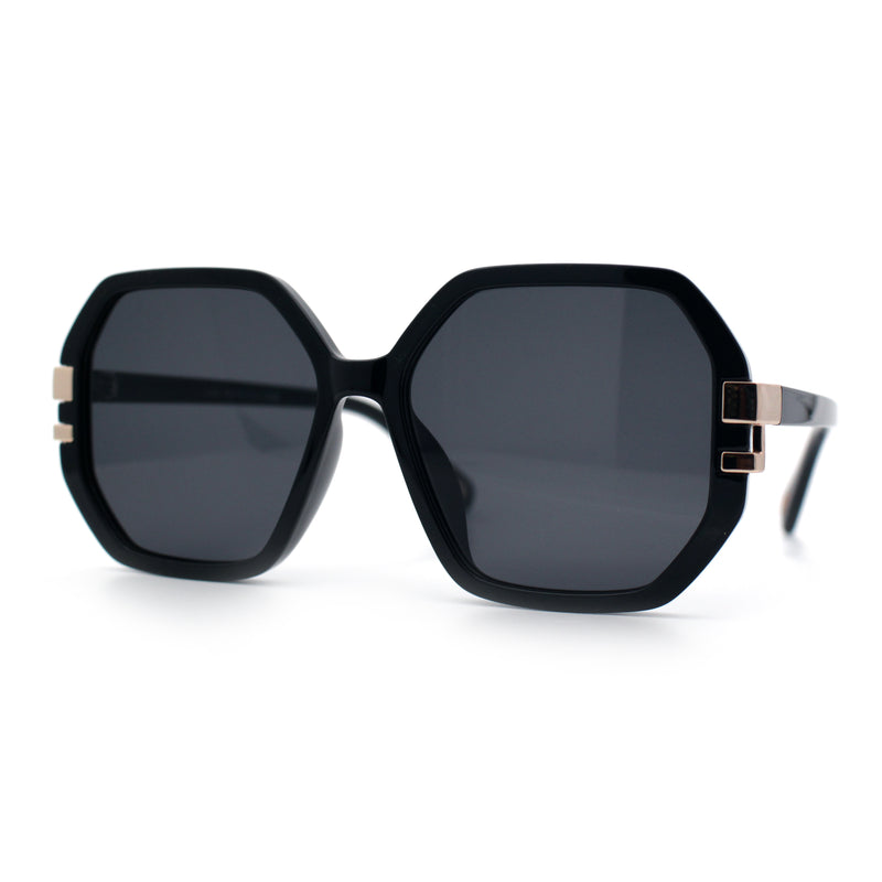 Womens Octagon Butterfly Designer Oversized Fashion Plastic Sunglasses