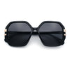 Womens Octagon Butterfly Designer Oversized Fashion Plastic Sunglasses