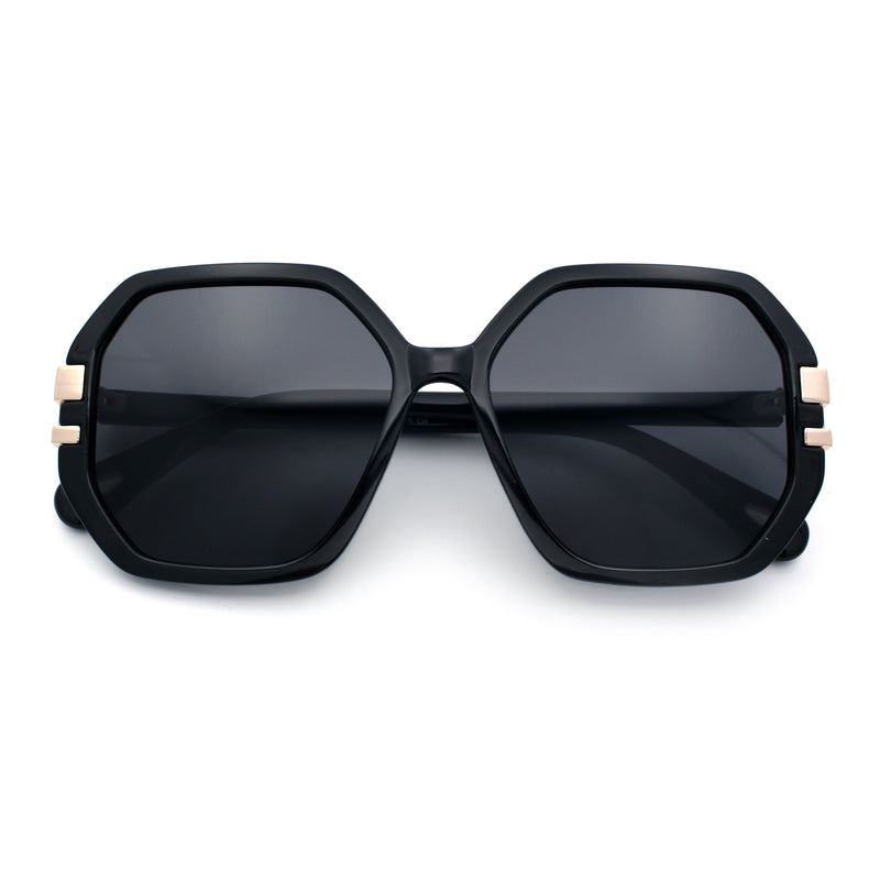 Womens Octagon Butterfly Designer Oversized Fashion Plastic Sunglasses