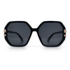 Womens Octagon Butterfly Designer Oversized Fashion Plastic Sunglasses