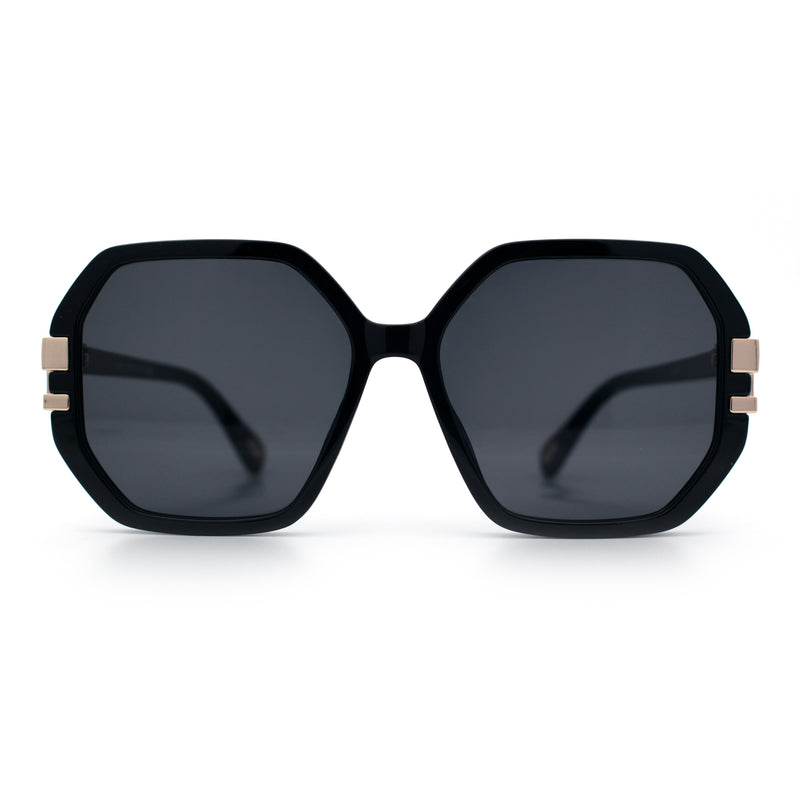Womens Octagon Butterfly Designer Oversized Fashion Plastic Sunglasses