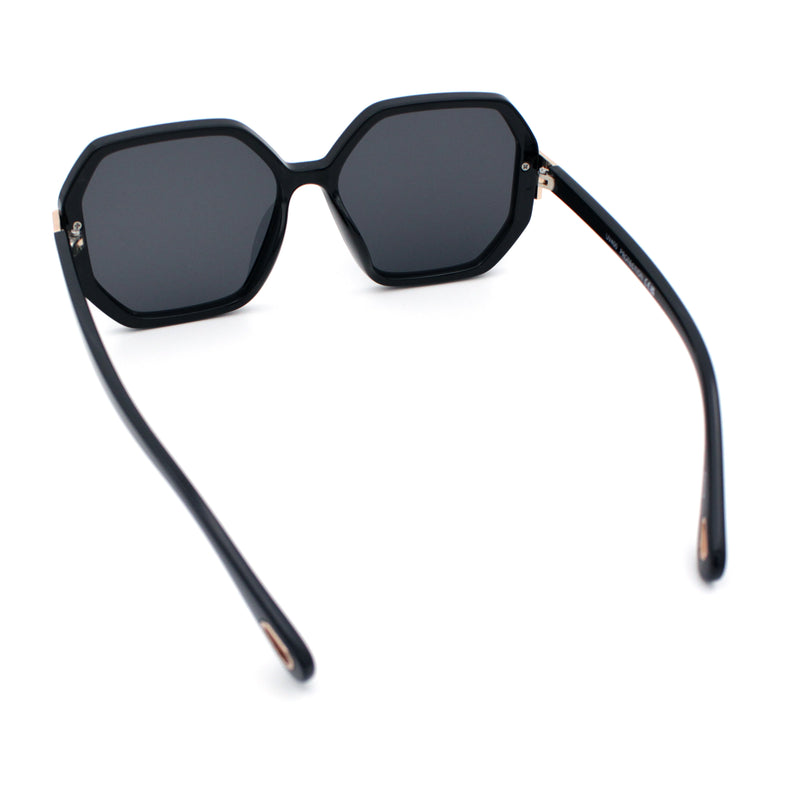 Womens Octagon Butterfly Designer Oversized Fashion Plastic Sunglasses