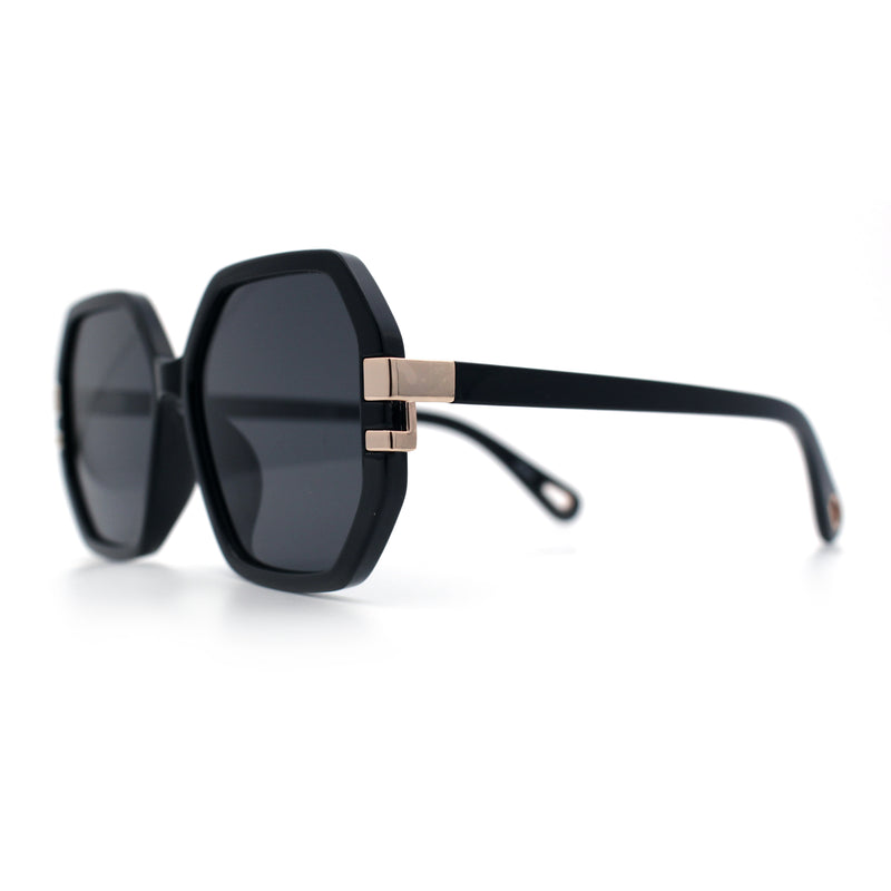 Womens Octagon Butterfly Designer Oversized Fashion Plastic Sunglasses