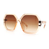 Womens Octagon Butterfly Designer Oversized Fashion Plastic Sunglasses