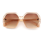 Womens Octagon Butterfly Designer Oversized Fashion Plastic Sunglasses