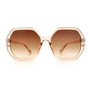 Womens Octagon Butterfly Designer Oversized Fashion Plastic Sunglasses