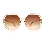 Womens Octagon Butterfly Designer Oversized Fashion Plastic Sunglasses