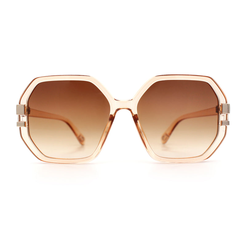 Womens Octagon Butterfly Designer Oversized Fashion Plastic Sunglasses