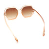 Womens Octagon Butterfly Designer Oversized Fashion Plastic Sunglasses