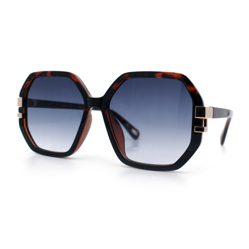 Womens Octagon Butterfly Designer Oversized Fashion Plastic Sunglasses