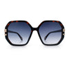 Womens Octagon Butterfly Designer Oversized Fashion Plastic Sunglasses